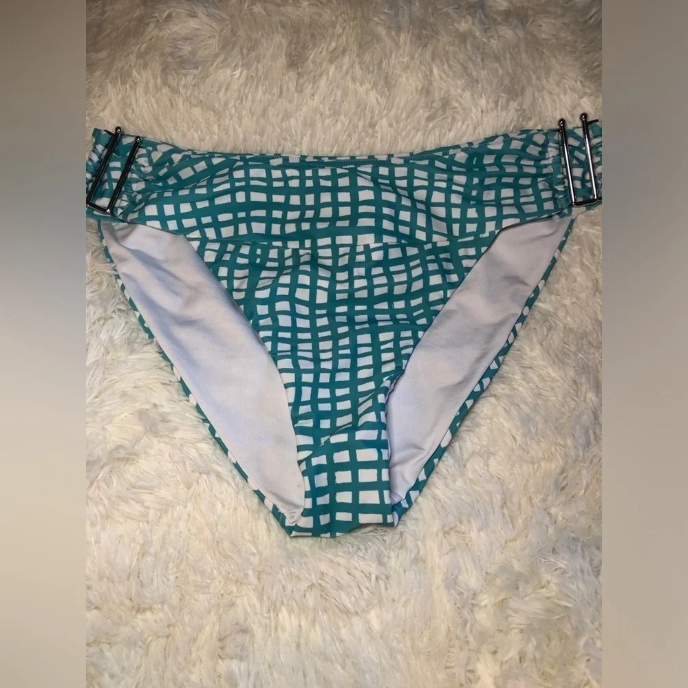 VENUS Teal and White Bikini